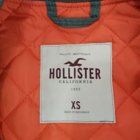 Hollister Bomber Jacket Womens Size X-Small Olive - Picture 2 of 5